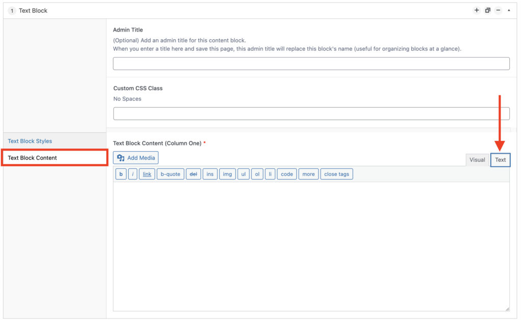 Text block text view